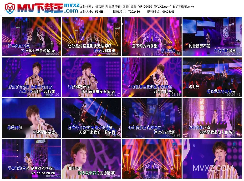 杨芸晴-阳光的陪伴_国语_流行_YF100450